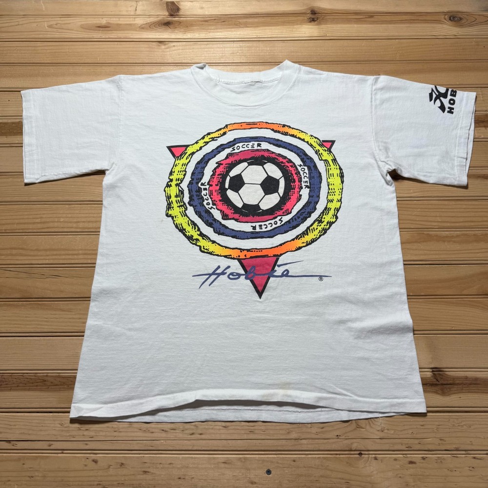 Vintage 90s Hobie Soccer Surfboarding Skateboarding Graphic T-Shirt - Size Large