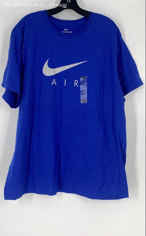Nike Mens Blue Crew Neck Short Sleeve Casual Pullover T-Shirt Size XXL