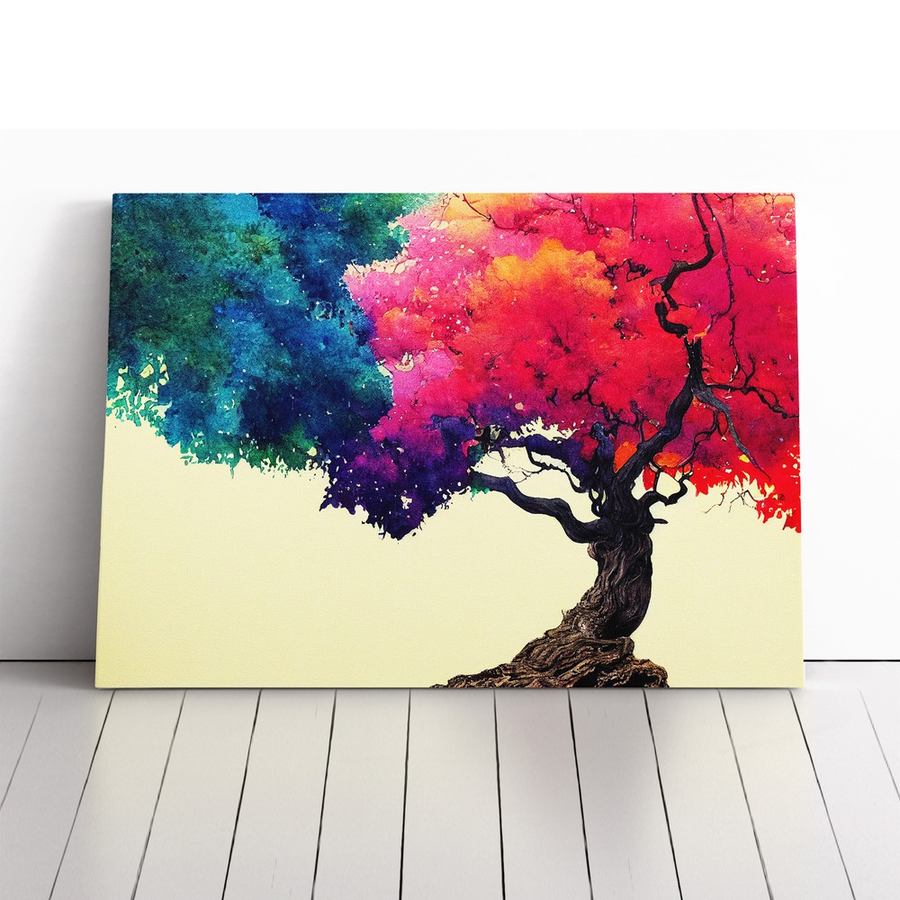 Watercolour Tree Vol.3 Canvas Wall Art Print Framed Picture Decor Living Room