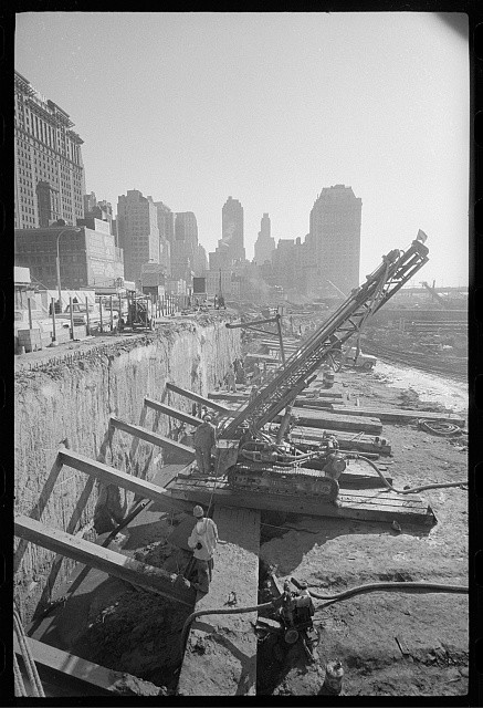 New York City NY 1968 World Trade Center Construction Site Excavation