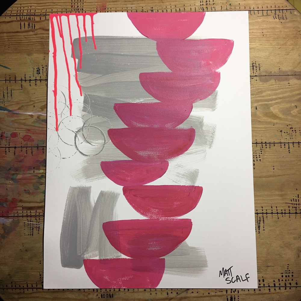 Matt Scalf 18x24 Abstract Modern Decor Contemporary Collectible Fine Art Signed