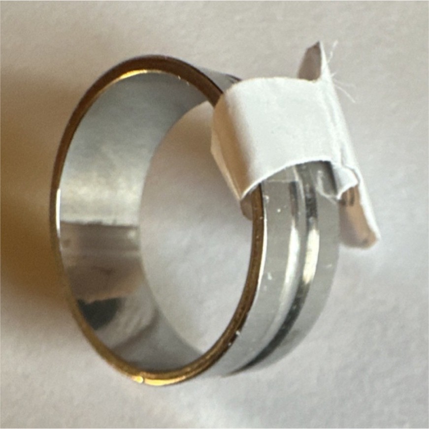 Stainless Steel Silver Band Ring Size 7 Fashion & Costumes Round Shape No Stone