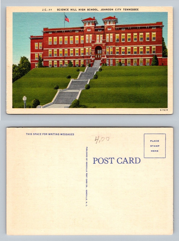Johnson City, TN-Tennessee, Science Hill High School Building Vintage Postcard