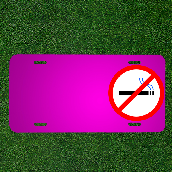 Custom Personalized Car License Plate With Add Names To Non-Smoking Smoker