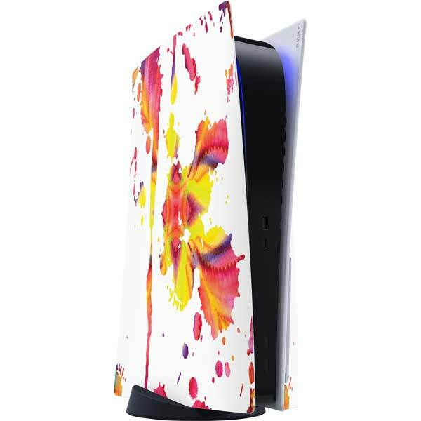 Abstract Art PS5 Console Skin - Chromatic Splatter White-image