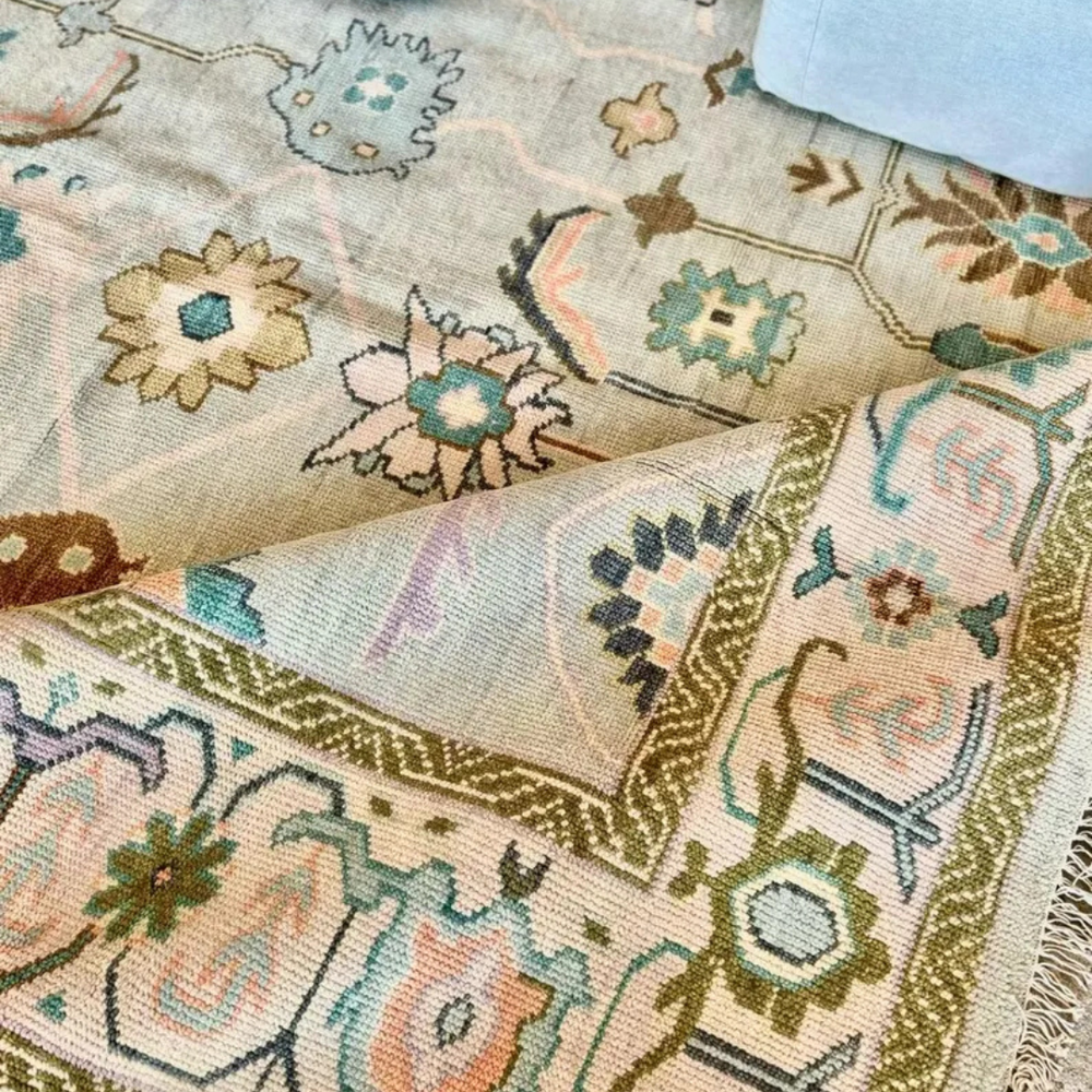 Hand Knotted Modern Oushak Rug (In Any Size) For Living Room, Bedroom, Dining R