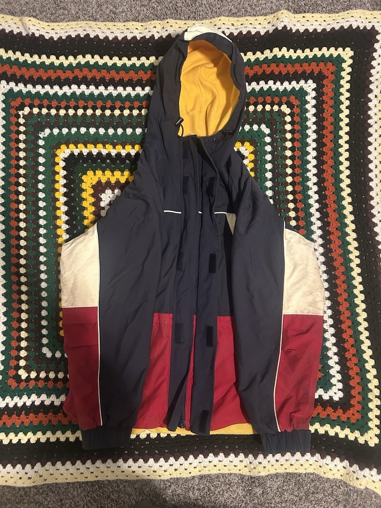 Vintage Tommy Hilfiger Color Block Winter Ski Jacket Men Medium 90s Rare
