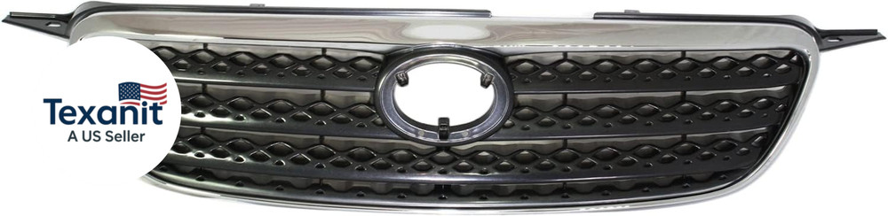 Front Grille Assembly for Toyota Corolla 2005-2008, Chrome Shell with Painted Da