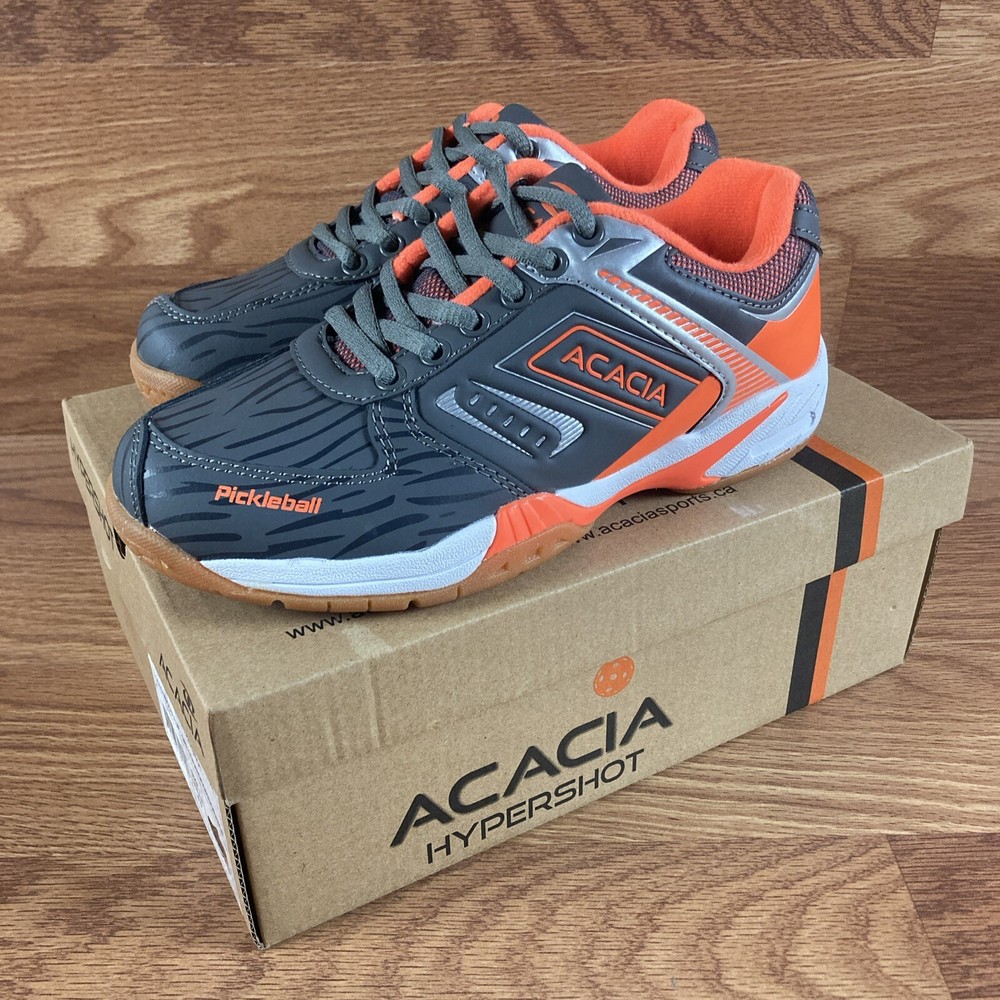 Acacia Hypershot Pickleball Unisex Shoes Size 4.5 Orange Gray 32-245 NEW w/ BOX-image