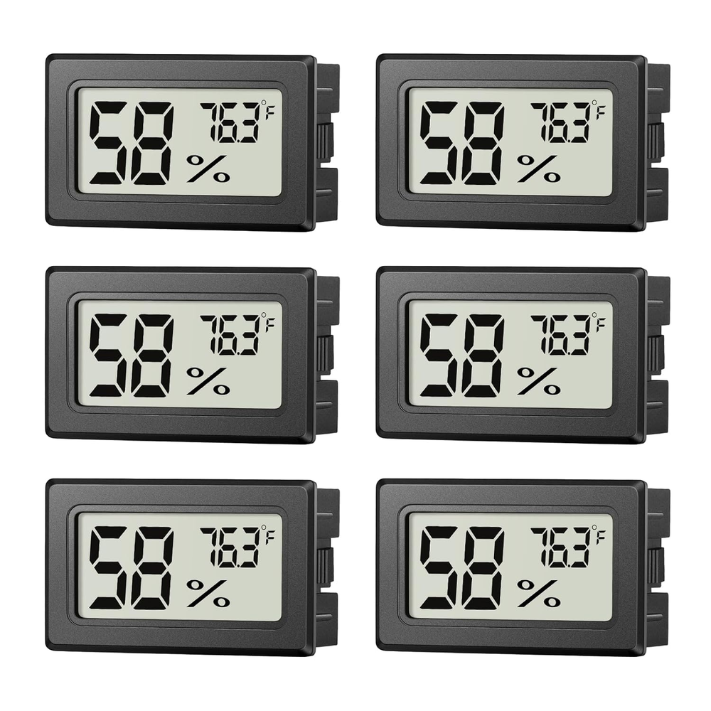 6 Pack Mini Hygrometer Indoor Humidity Meter Small Digital Thermometer Humidity