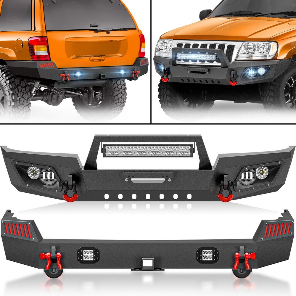 1999-2004 Jeep Grand Cherokee WJ Front/Rear Bumper with D-Rings & LED Lights