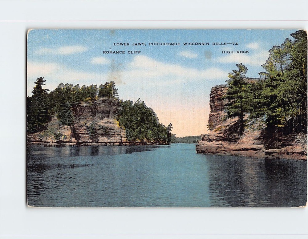 Postcard Lower Jaws Picturesque Wisconsin Dells Wisconsin USA