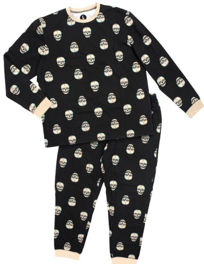 NEW Creepy Co. Beistle SKULL ORAMA Skeleton PAJAMAS PJs -XS, L, XL Size ONLY