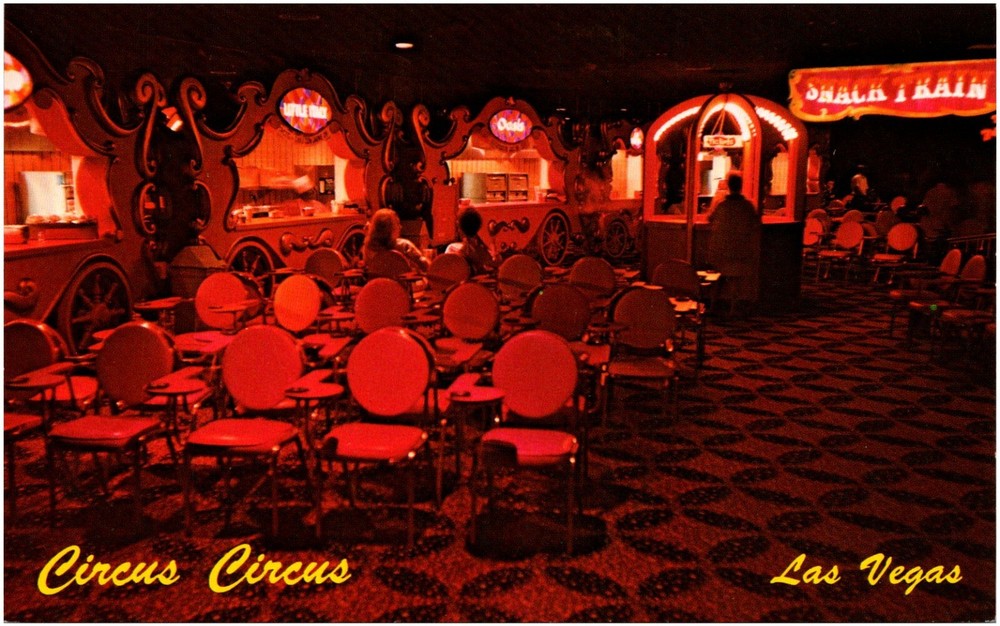 Circus Circus Snack Train On the Strip Las Vegas Nevada NV 1960s Chrome Postcard