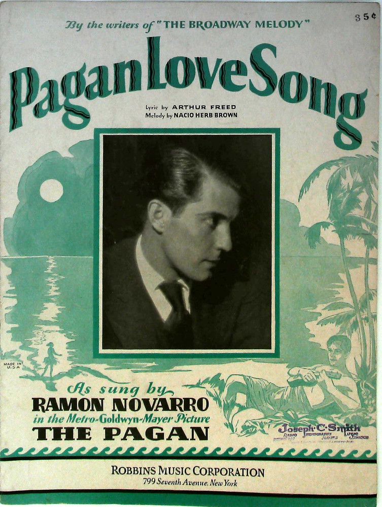 Pagan Love Song Vintage Sheet Music from 