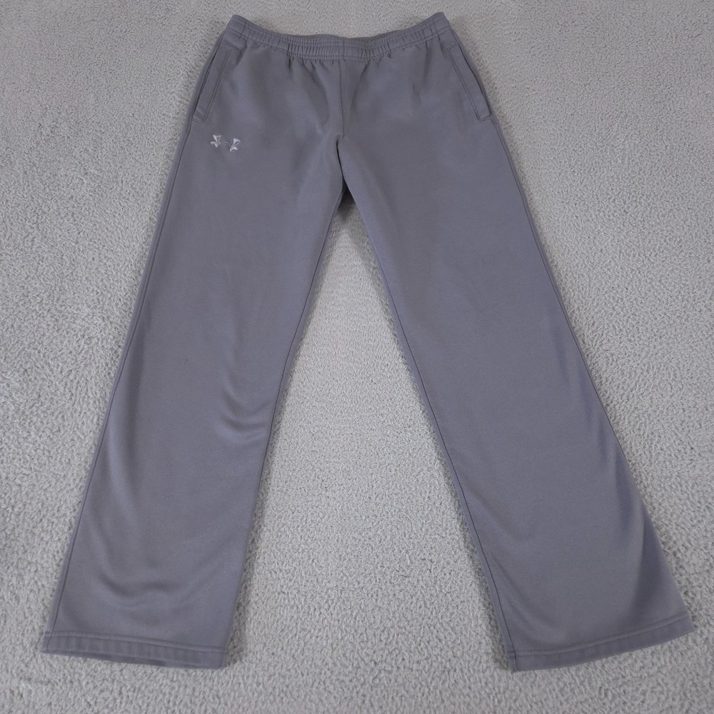 Under Armour Pants Mens Medium Gray Fleece Sweatpants Loose Athletic Running Gym