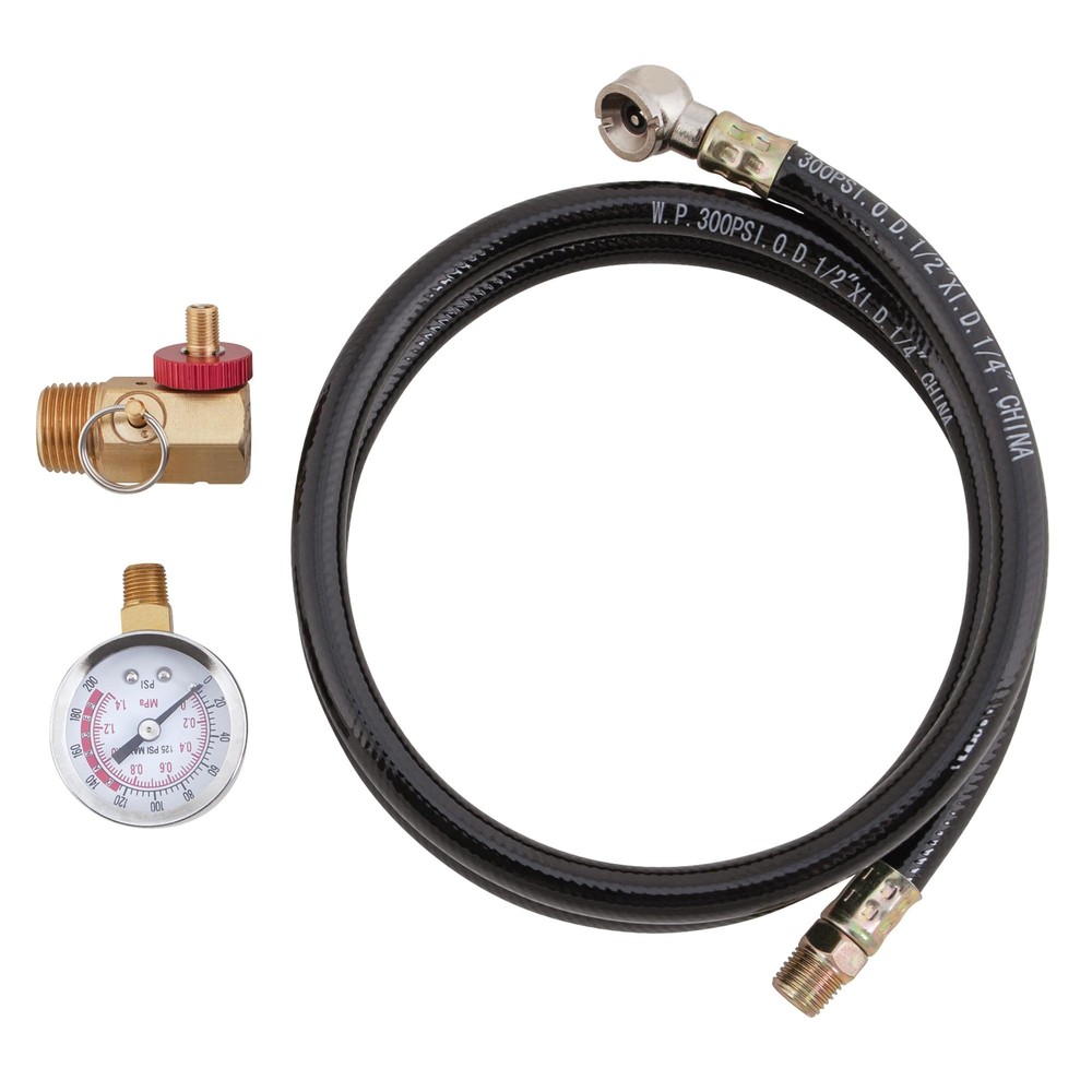 4 Feet Air Tank Repair Kit Valve Pressure Gauge Hose Assembly Portable Carry...