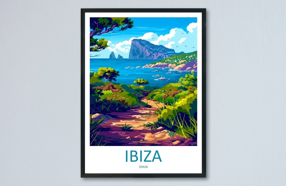 Ibiza Travel Print Wall Art Ibiza Wall Hanging Home Dcor Ibiza Gift Art Lovers