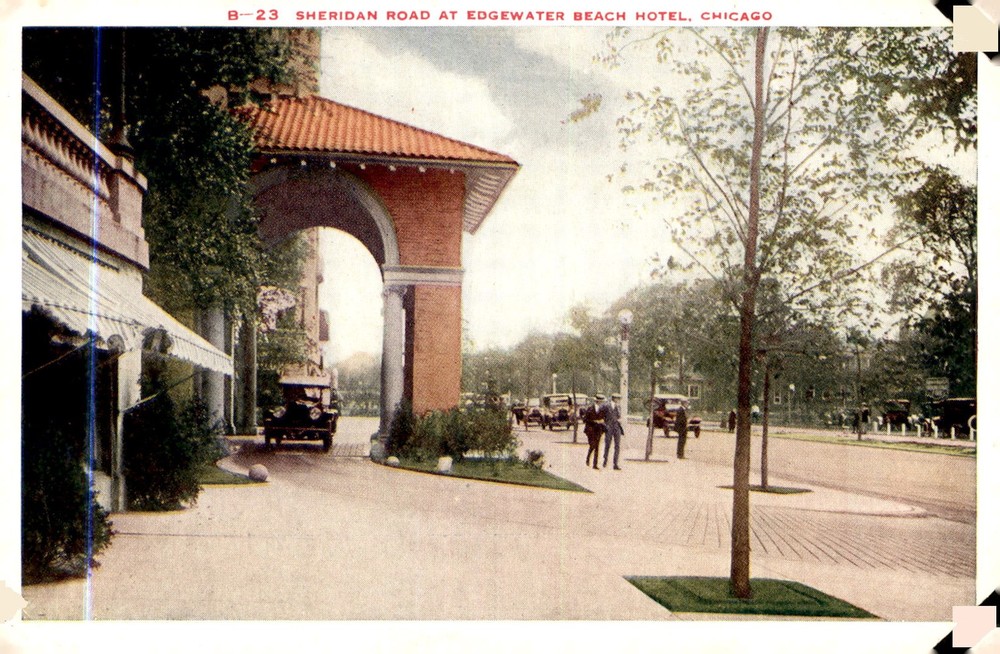 Edgewater Beach Hotel, Chicago, B-23 Sheridan Road Postcard