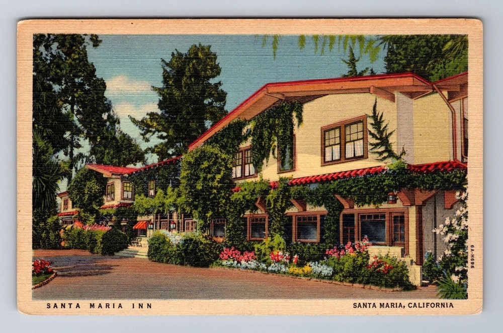 Santa Maria CA-California, Santa Maria Inn, Advertising, Vintage Postcard