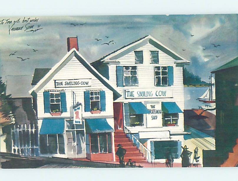 Pre-1980 STORE SHOP SCENE Boothbay Harbor Maine ME m/09 AF2890