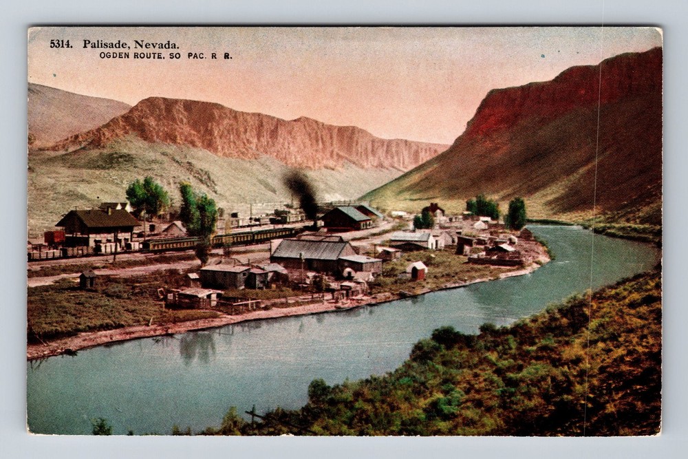 Palisade NV-Nevada, Ogden Route Southern Pacific Railroad Vintage Postcard