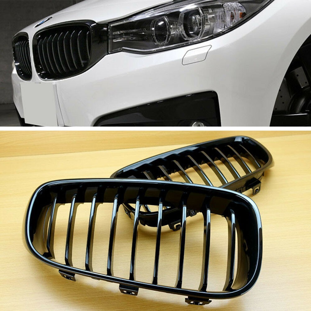 Black P-Type Front Grille for 2014-2018 BMW F34 GT 5D 350i