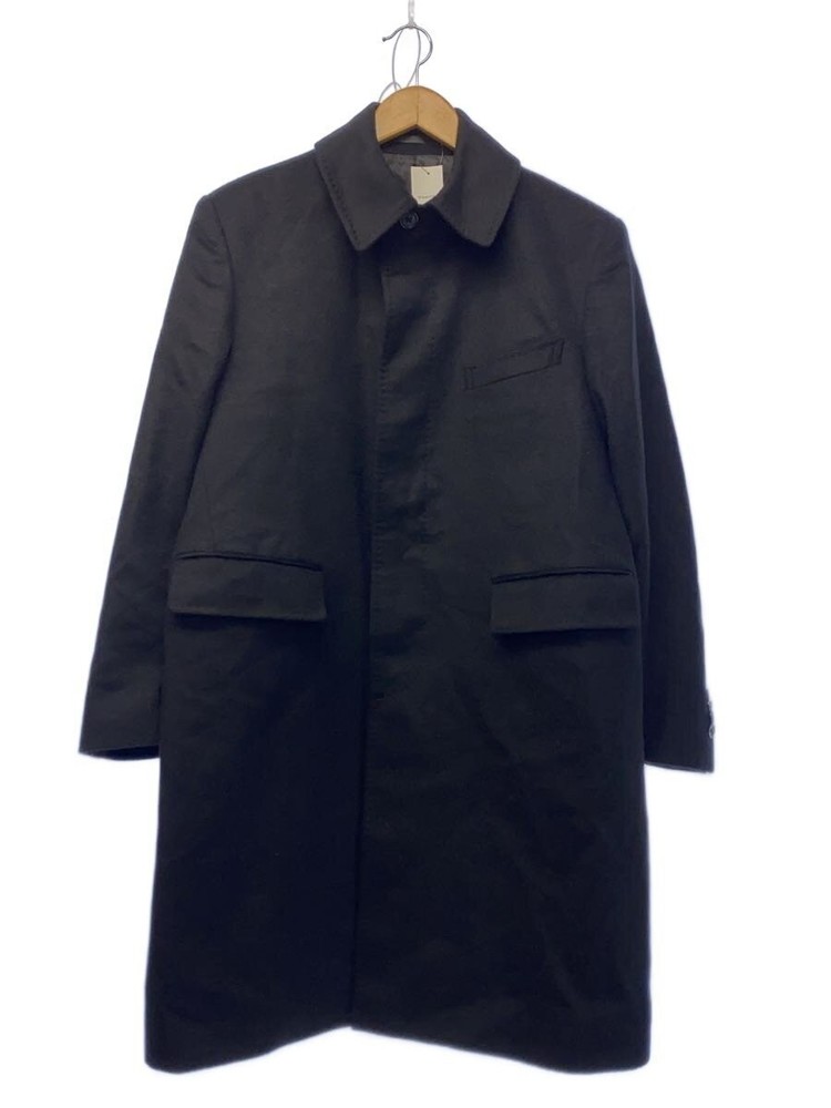 Stainless Steel Collar Coat/S/Cashmere/Blk 1599
