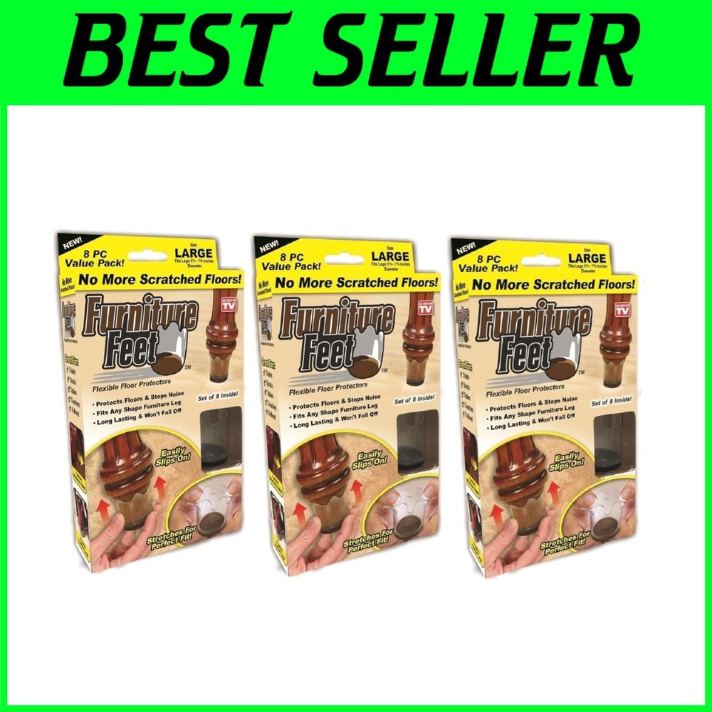 Clear Floor Protectors for Hardwood - 24 Pack