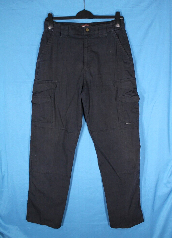 TRU-SPEC Navy TWILL Reinforced Durability CONCEALED Cargo TACTICAL PANTS 32/34
