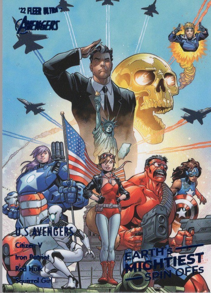 Marvel Fleer Ultra Avengers 2022 Blue [360] Earths Mightiest Spinoffs Card SO-7