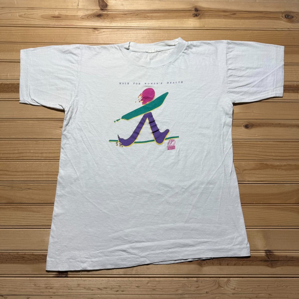 Vintage 90s Walk For Women's Health Campaign AMA Single Stitch Shirt - Large