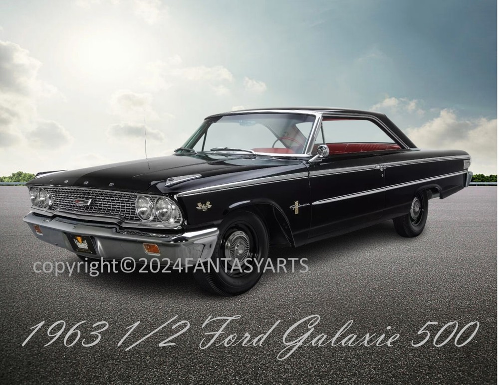 1963 1/2 Ford Galaxie 500 Muscle Car Premium Glossy Photo Print 8