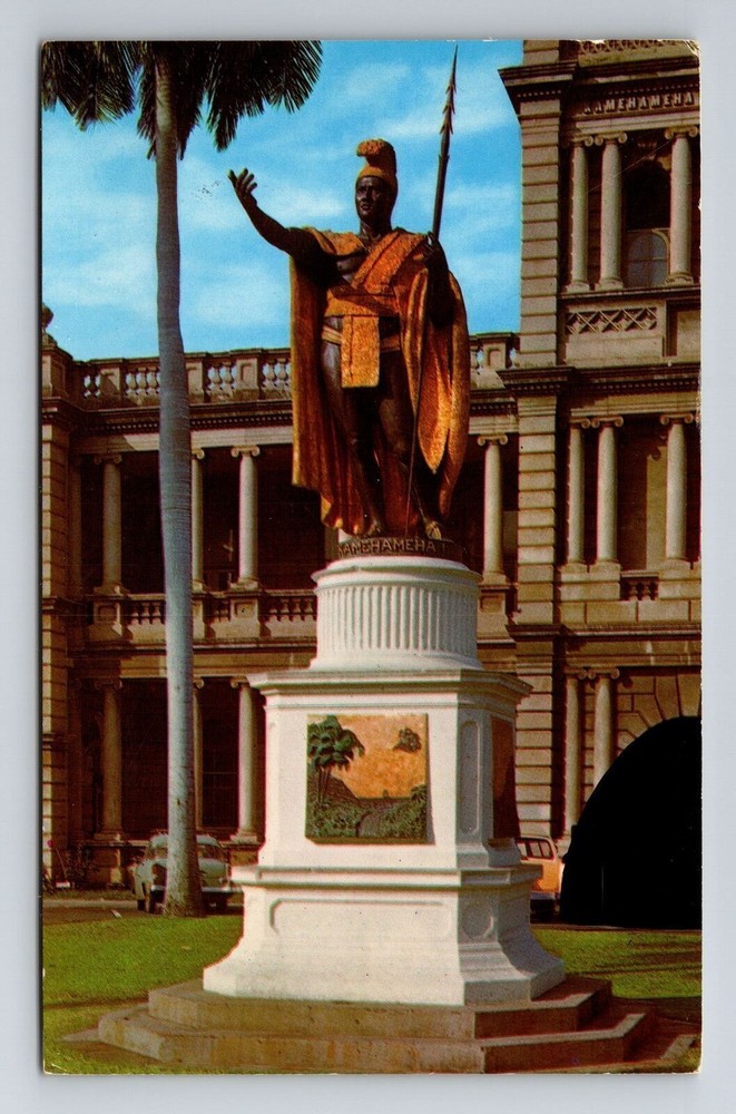 Honolulu HI-Hawaii, Statue King Kamehameha, Vintage Postcard