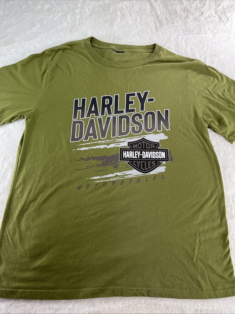 Harley Davidson T-Shirt Men's size X Large,  Green Crewneck. Nassau Bahamas