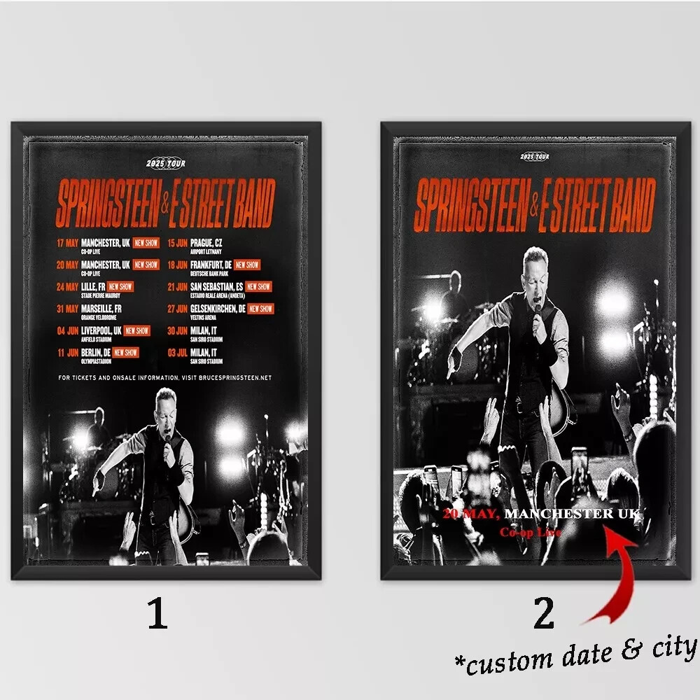 Custom Bruce Springsteen & E Street Band 2025 Tour Poster