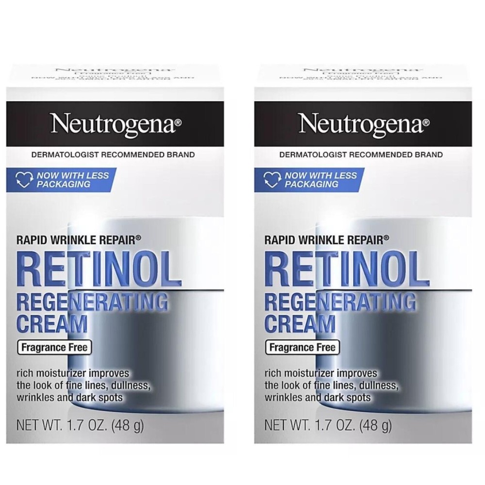 2 x Neutrogena RWR Fragrance Free Retinol Regenerating Cream 1.7oz
