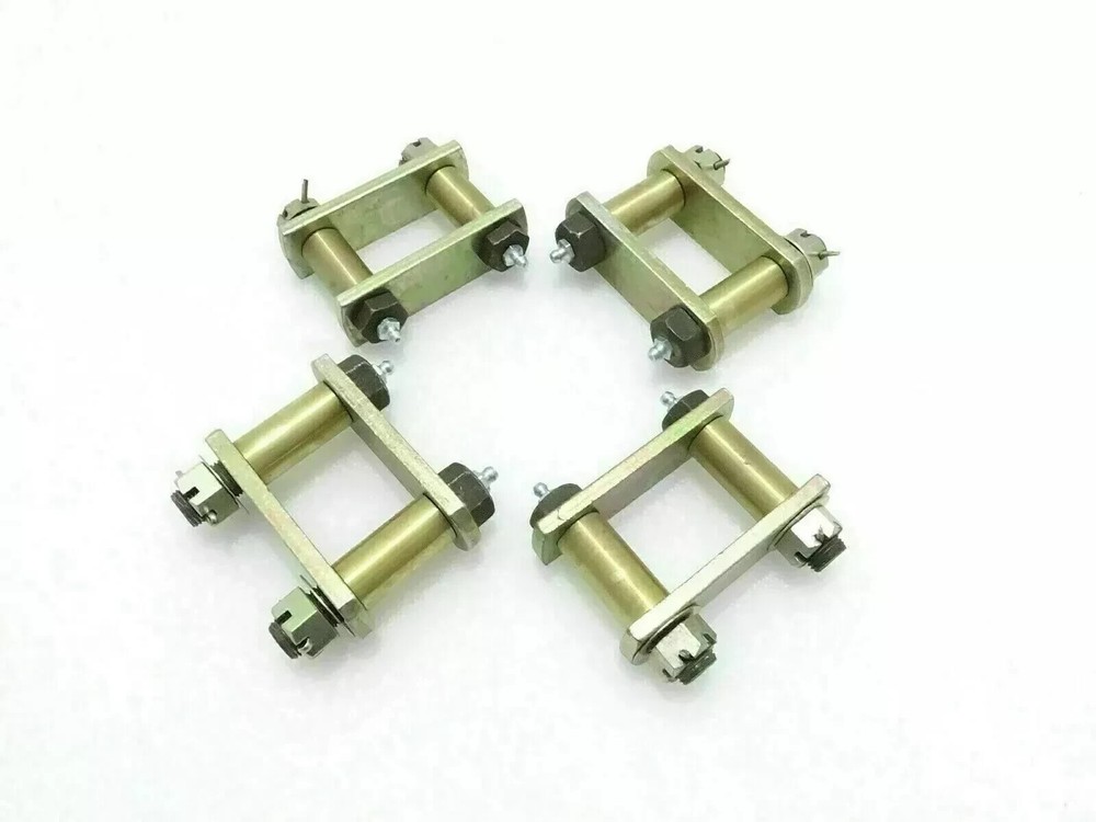 Complete Heavy Duty Front& Rear Leaf Spring Shackle Kit For Willys Cj Ford Jeep