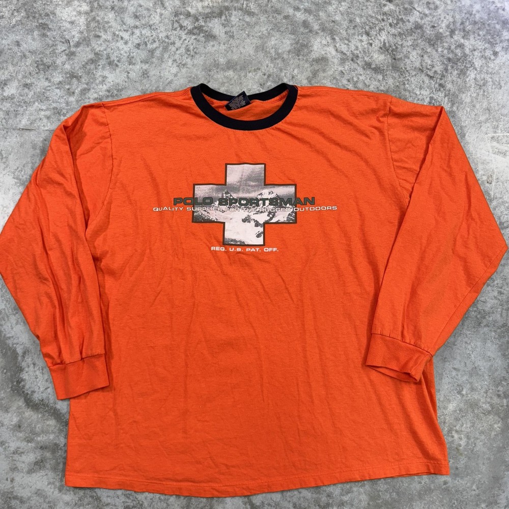 Vintage Polo Sport Sportsman Shirt Mens XL Long Sleeve Made USA Outdoors 90s