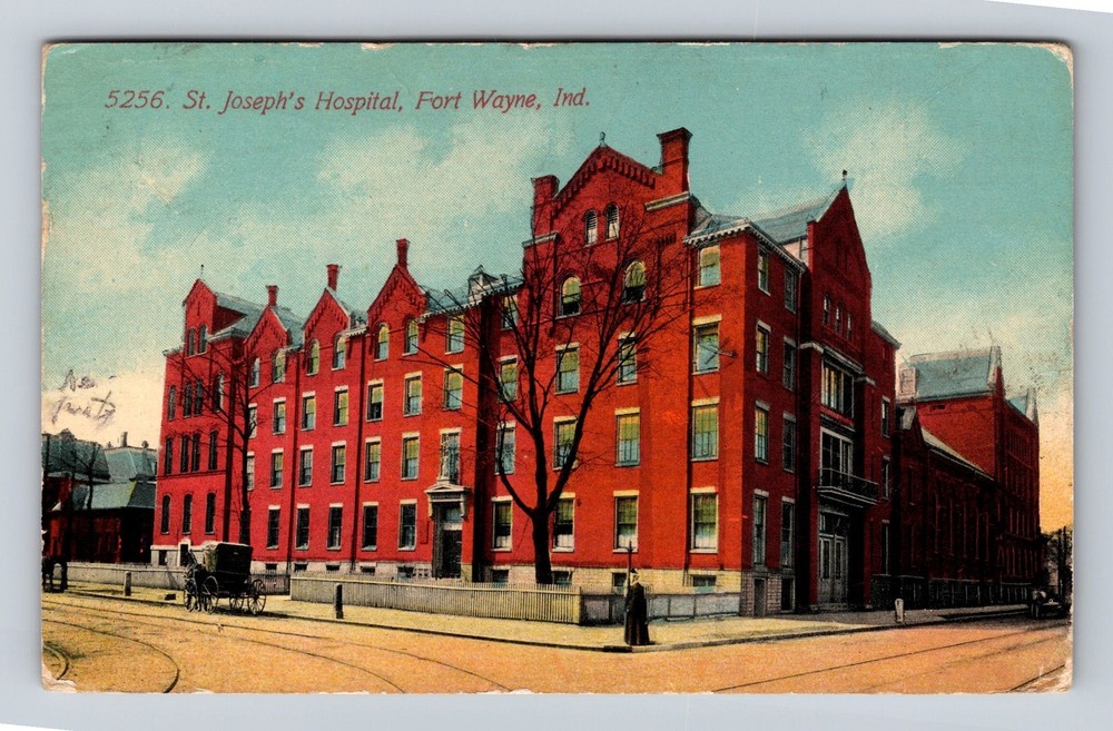 Fort Wayne IN-Indiana St Joseph's Hospital Vintage c1913 Postcard