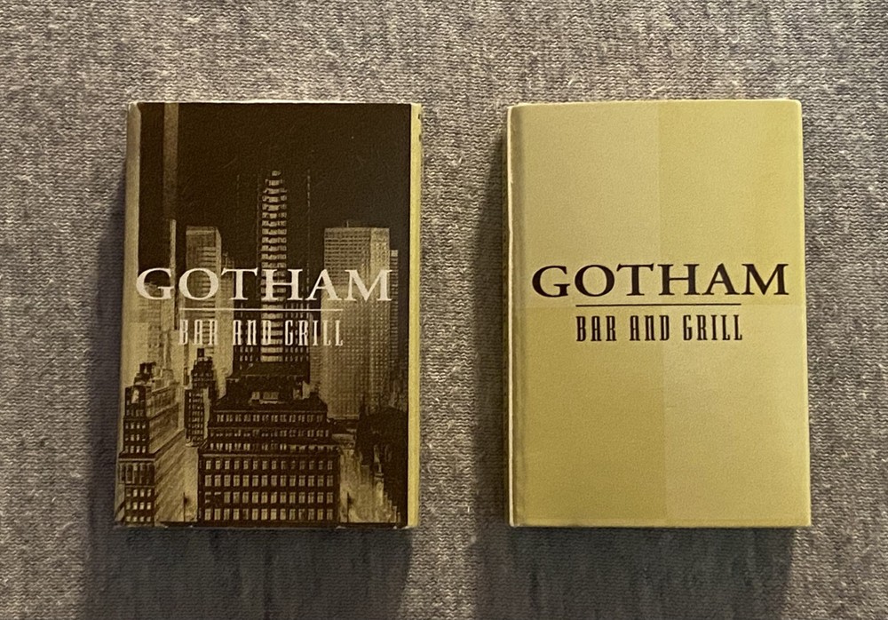 2 Vintage Gotham Bar & Grill, New York City, Full Unstruck Matchboxes