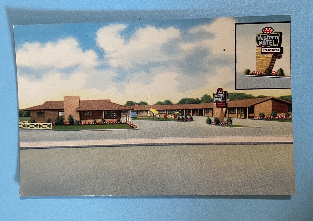 MUSKOGEE Oklahoma OK WESTERN MOTEL VINTAGE POSTCARD