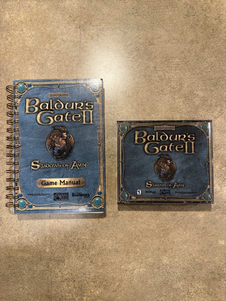 Baldur's Gate II Shadows of Amn (Windows PC 2000) Complete Set with Game Manual