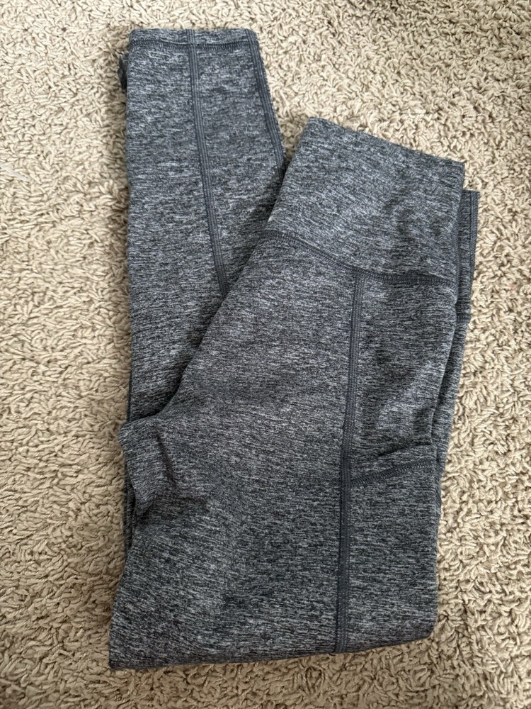 Aerie Gray Heathered Leggings Size Small High-waisted W/ Pockets