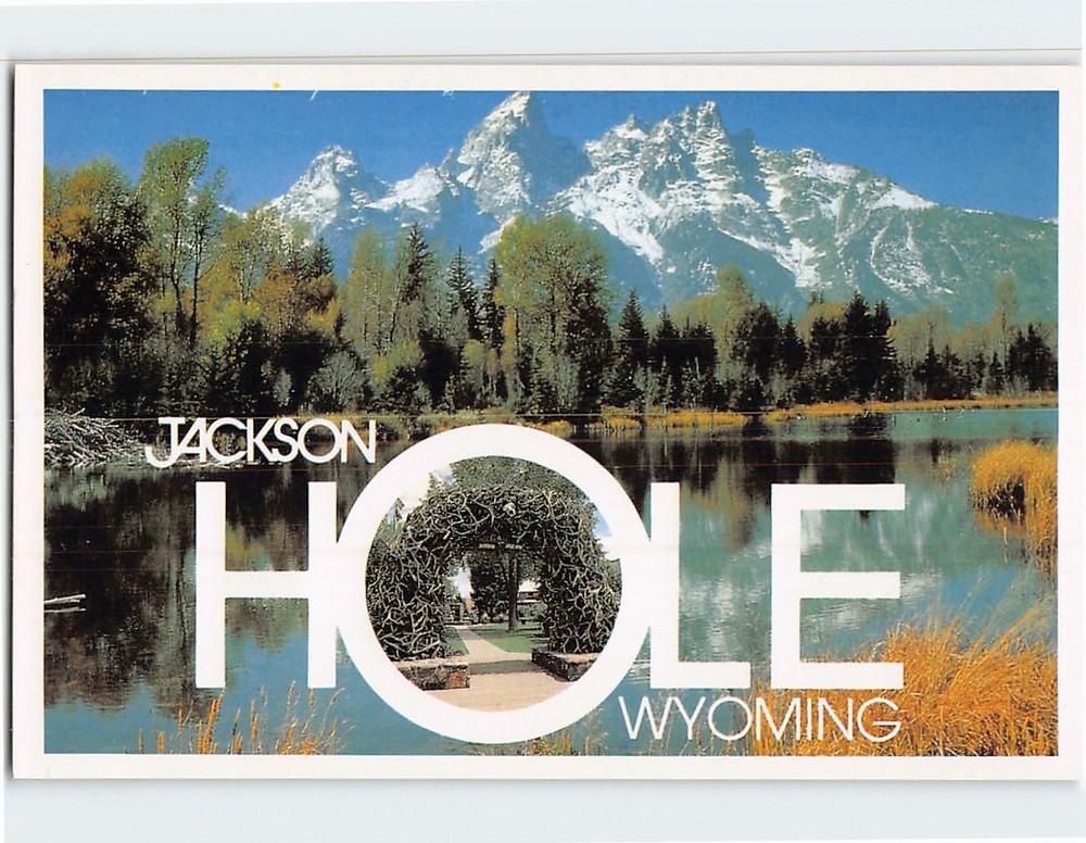 Postcard Arch of Elkhorns Jackson Hole Wyoming USA