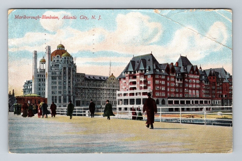 Atlantic City NJ-New Jersey, Marlborough Blenheim, c1908 Vintage Postcard