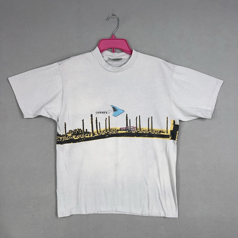 Vintage Jimmy Z Shirt Mens XL Single Stitch Car Graphic Plane Surf Skate 80s