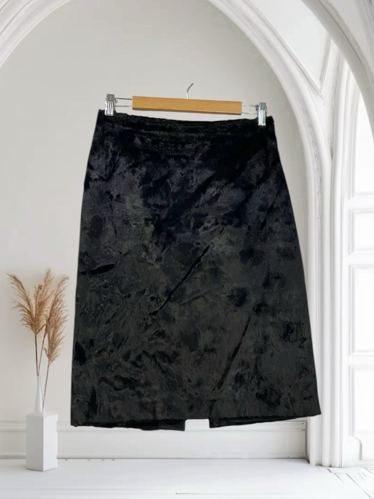 Club Monaco Faux Fur Pencil Skirt Women’s Size 8 Artsy Whimsigoth Holiday Chic