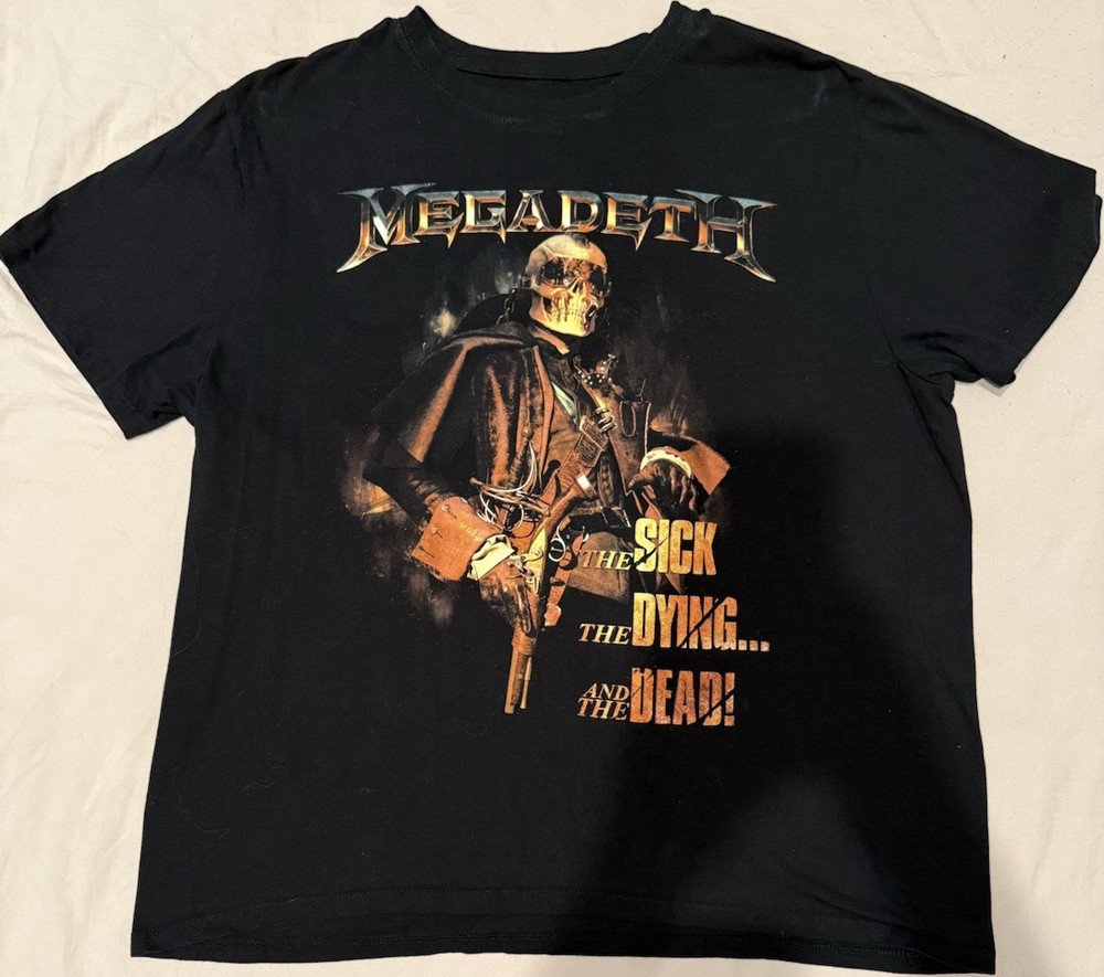 Megadeth The Sick The Dying And The Dead Vic Rattlehead Black Men's XL T-Shirt