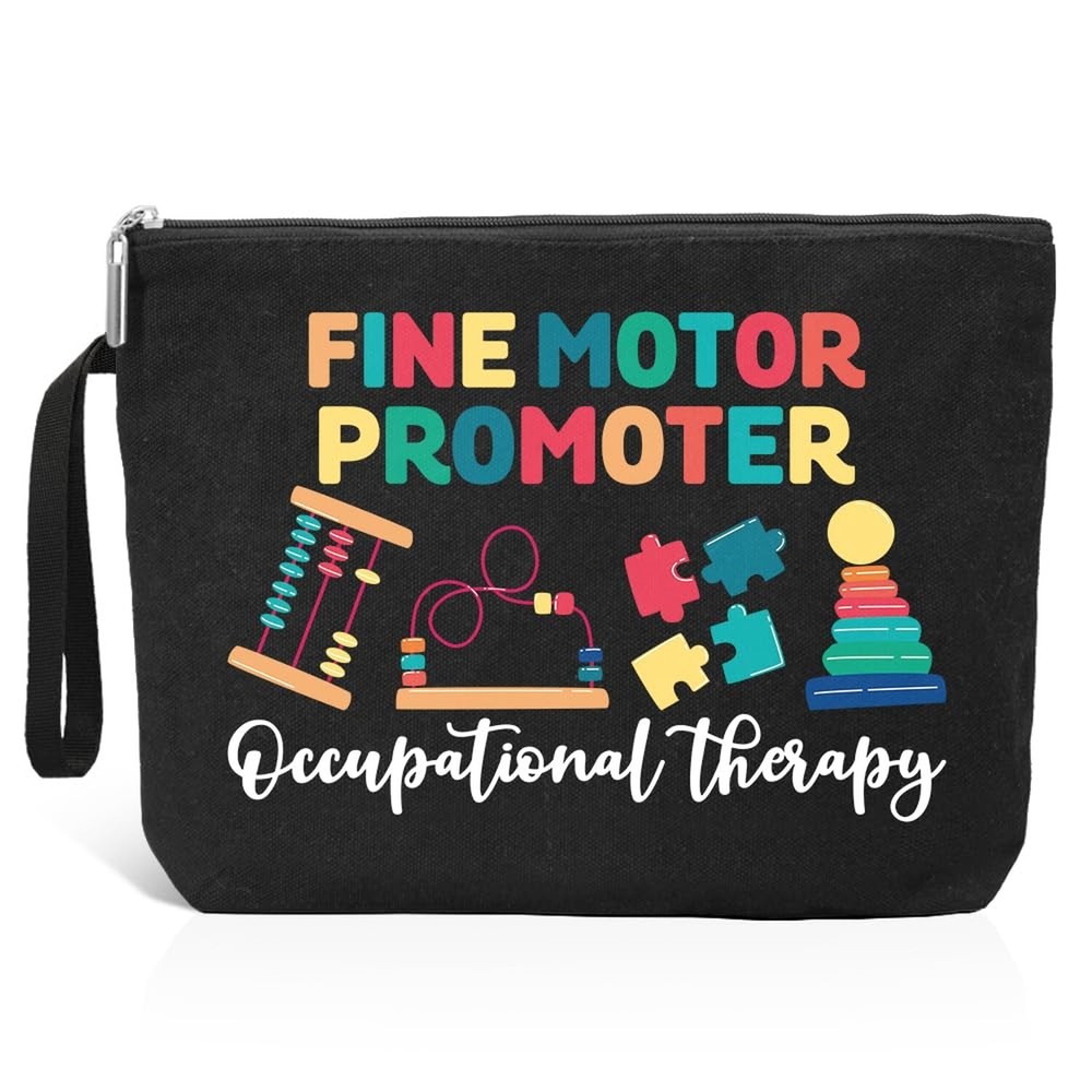 Fun Cute Physical Therapy Makeup Bag for Fine Motor Skills Travel Cosmetic Case